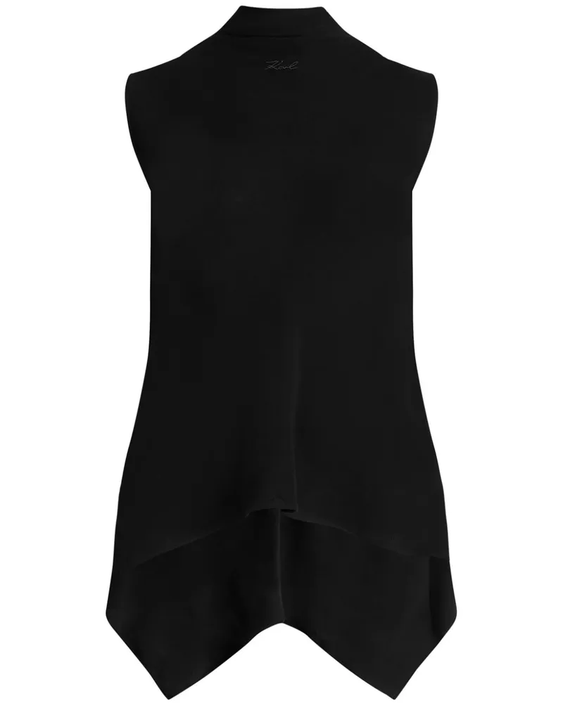 Karl Lagerfeld Blusentop mit Rollkragen - Schwarz Schwarz
