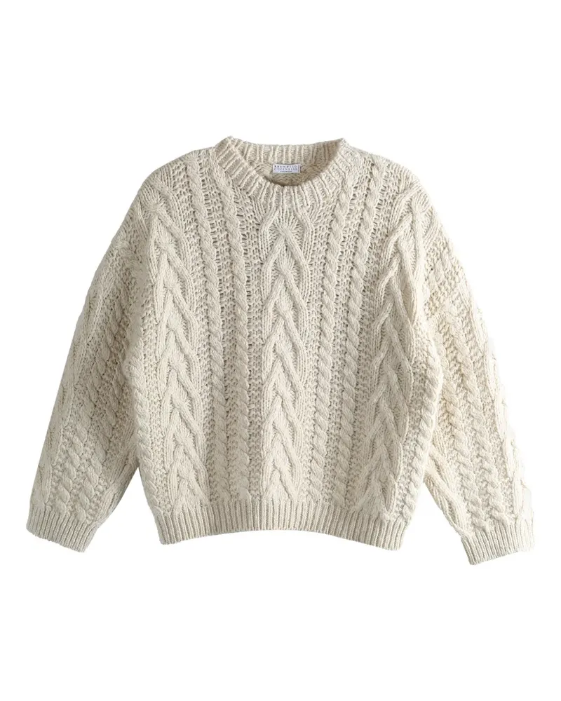 Brunello Cucinelli cable-knit sweater - Nude Nude