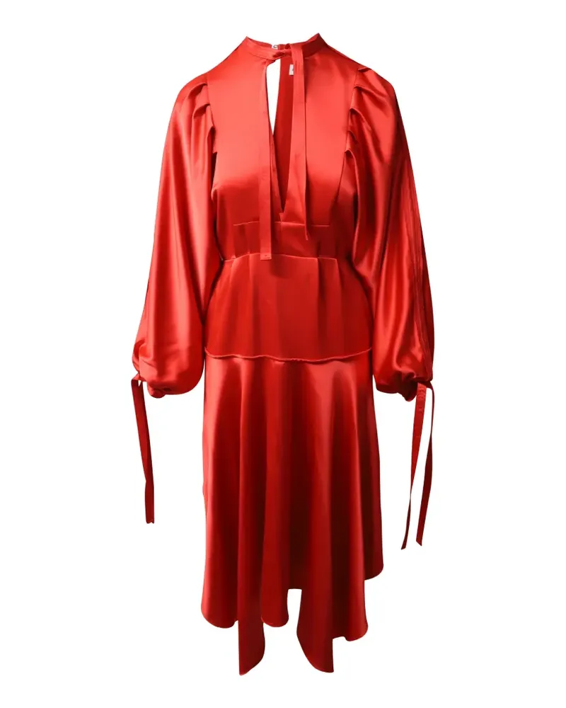 Self-Portrait keyhole-detail dress - Rot Rot