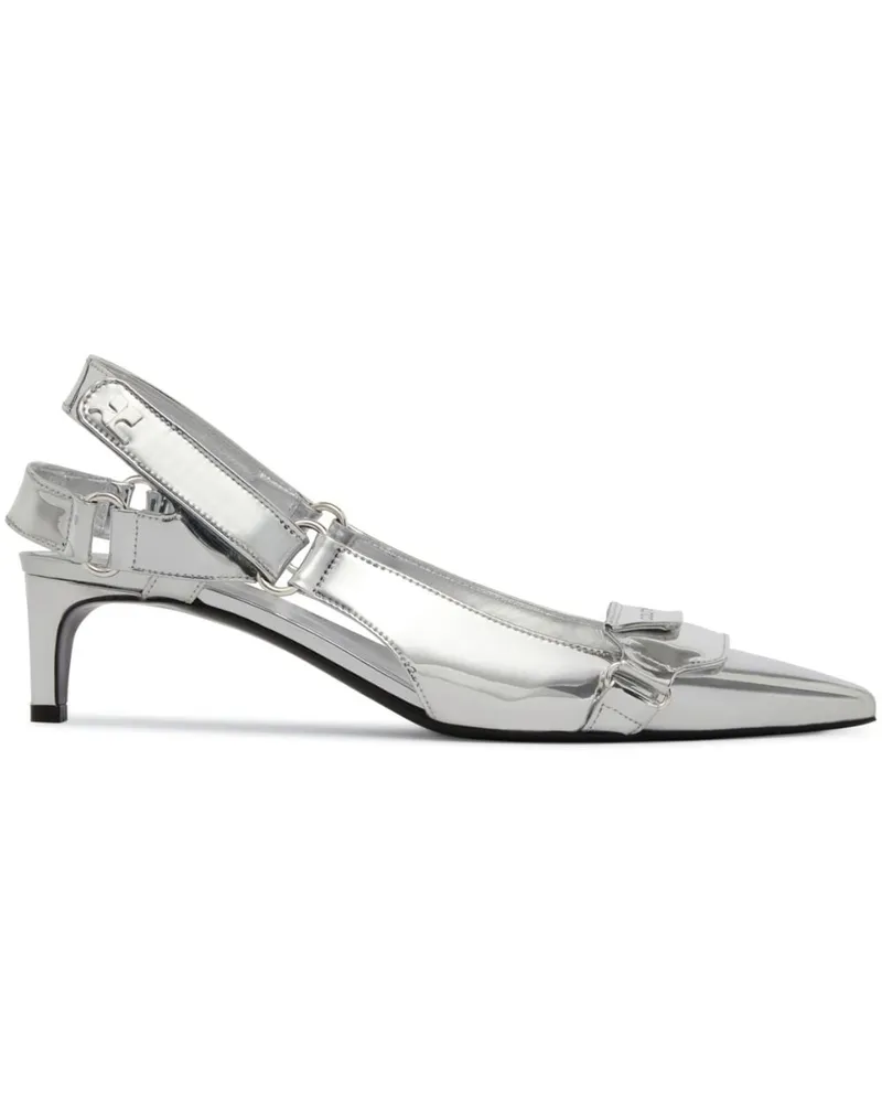 Courrèges Racer Pumps 60mm Silber