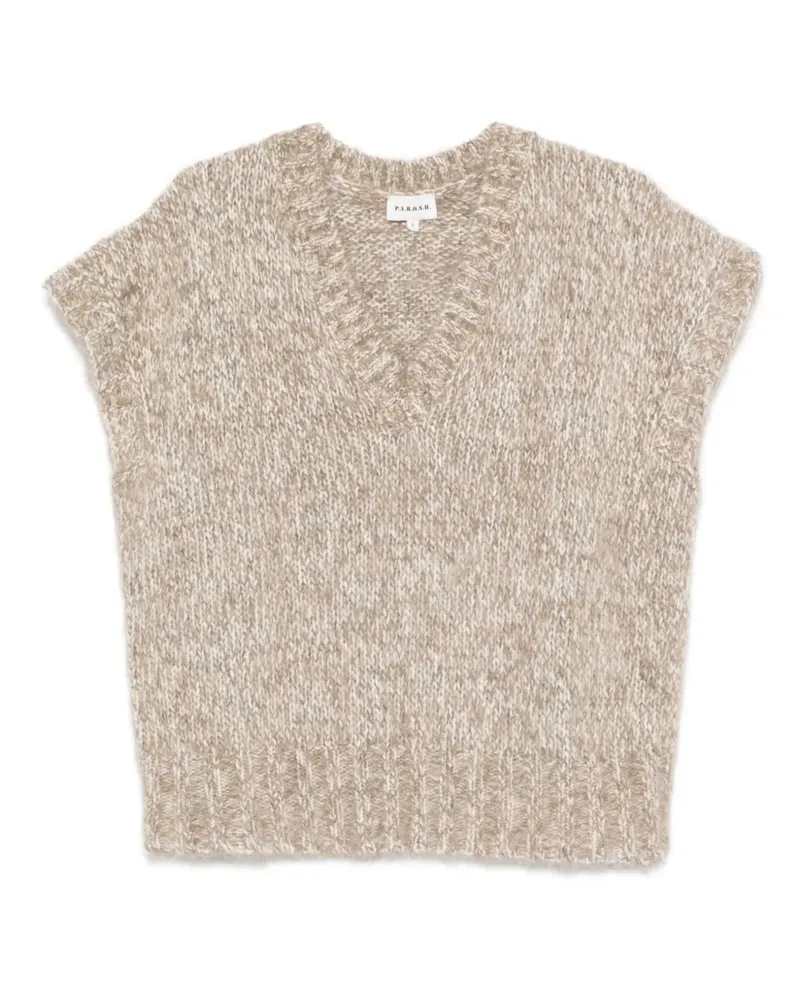 P.A.R.O.S.H. P.A.R.O H. Top mit V-Ausschnitt - Nude Nude