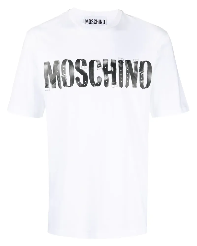 Moschino T-Shirt mit Logo-Print - Weiß Weiß
