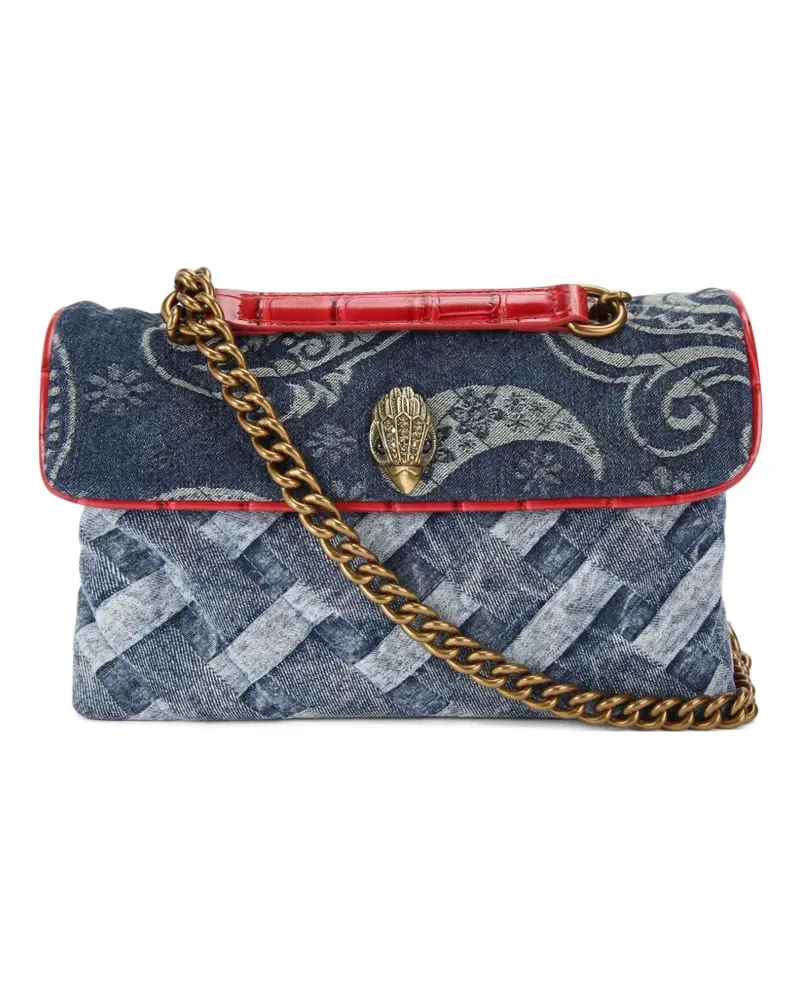 Kurt Geiger Gewebte Kesington Jeans-Schultertasche - Blau Blau