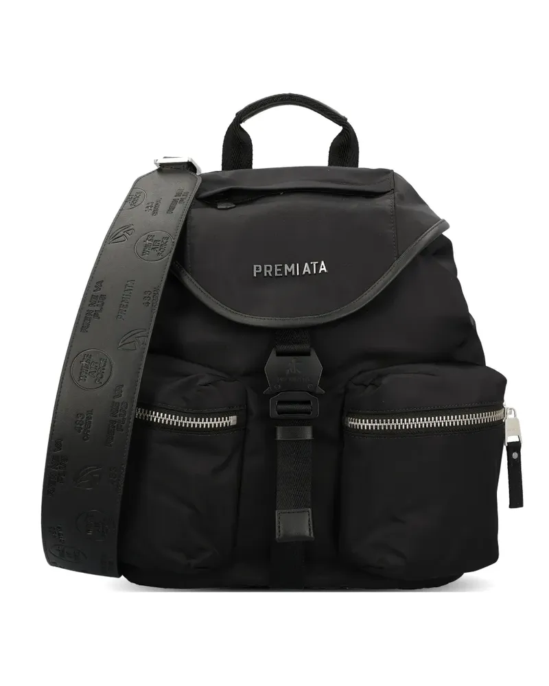 Premiata buckled backpack - Schwarz Schwarz