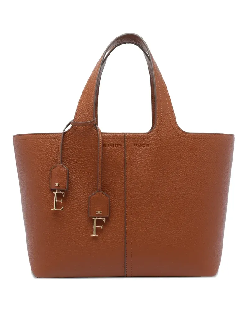 Elisabetta Franchi Shopper mit Logo-Anhänger - Braun Braun