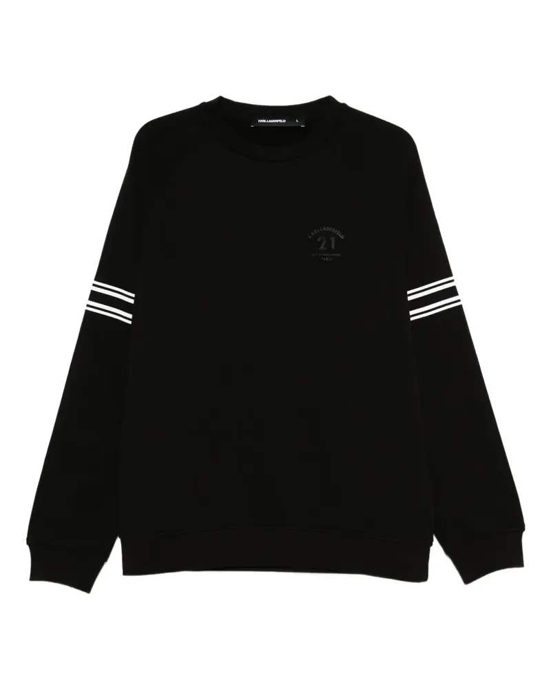 Karl Lagerfeld Sweatshirt mit Streifendetail - Schwarz Schwarz