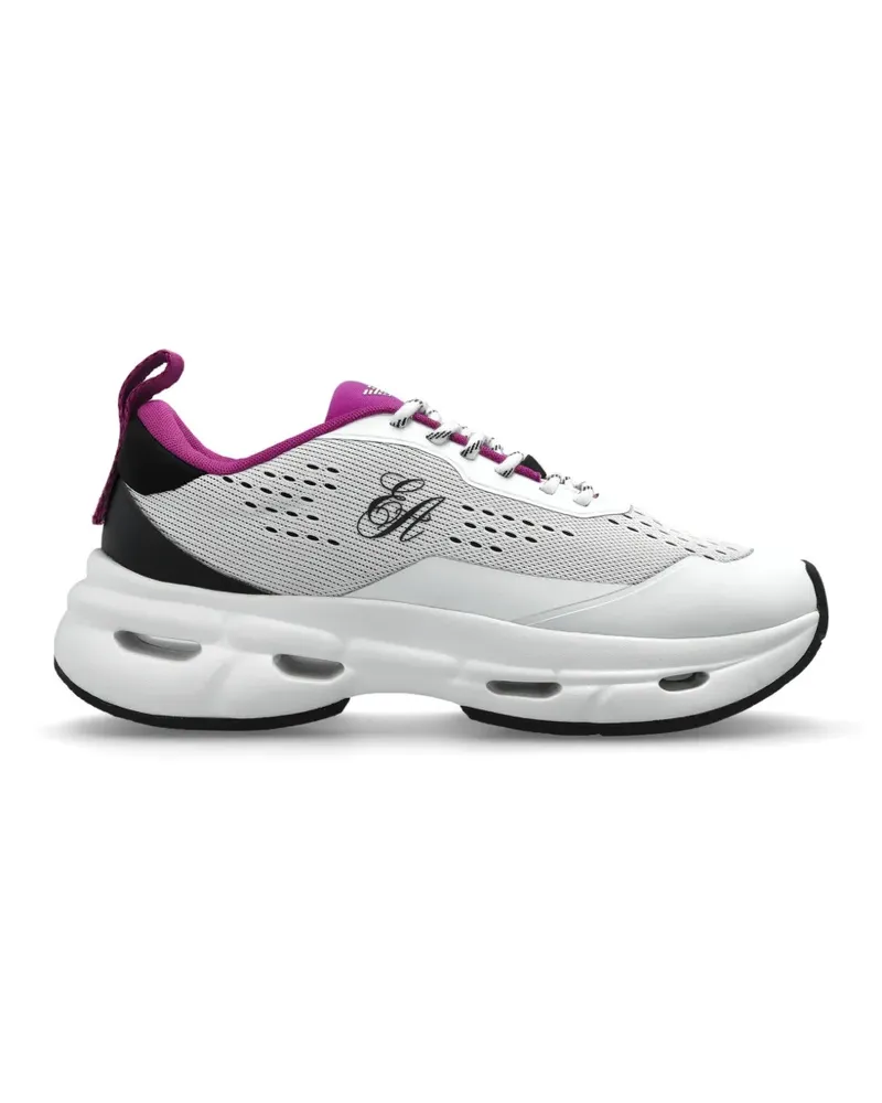 Emporio Armani Sneakers mit Logo-Stickerei - Weiß Weiß
