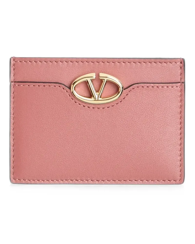 Valentino Garavani card holder the Bold Edition in calfskin - Rosa Rosa