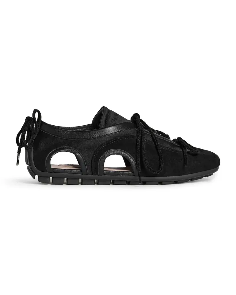 Simone Rocha cut-out ballerina sneakers - Schwarz Schwarz