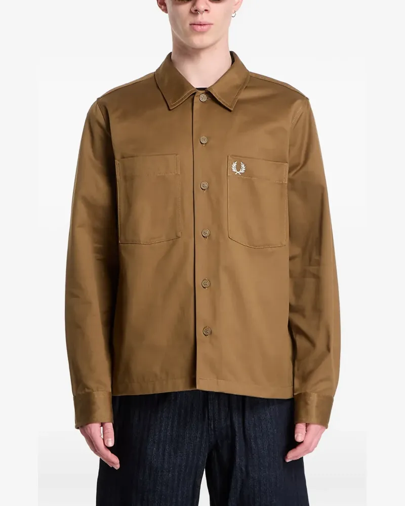 Fred Perry twill overshirt jacket - Braun Braun
