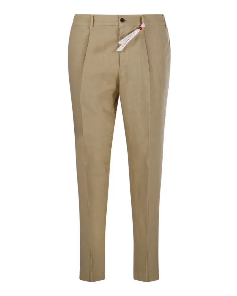 Biagio Santaniello Irno pleated trousers - Nude Nude