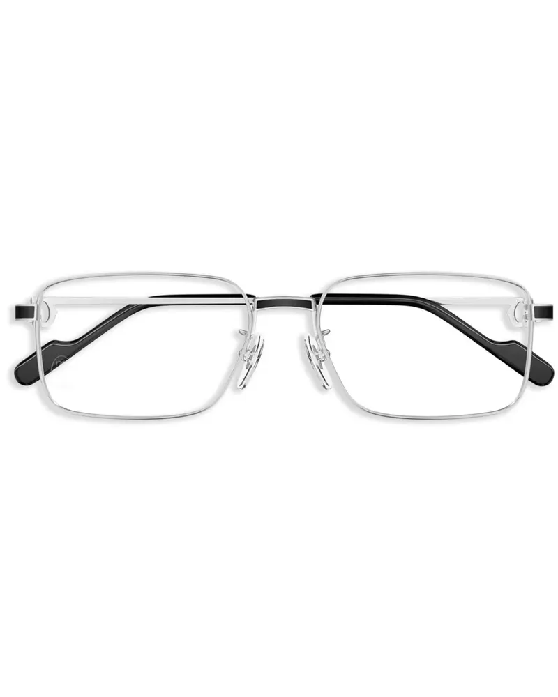 Cartier Brille mit geometrischem Gestell - Silber Silber