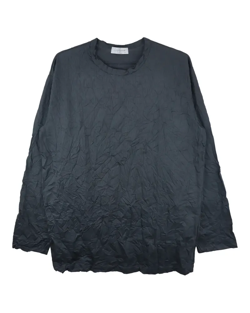Yohji Yamamoto T-Shirt mit rundem Ausschnitt - Schwarz Schwarz