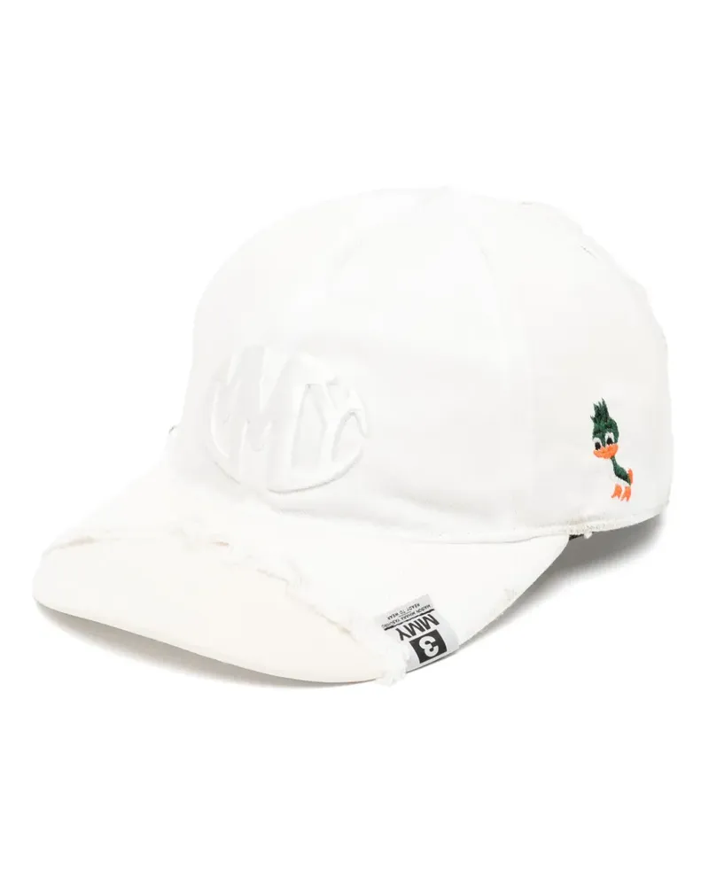 MIHARAYASUHIRO Baseballkappe mit Knitteroptik - Weiß Weiß