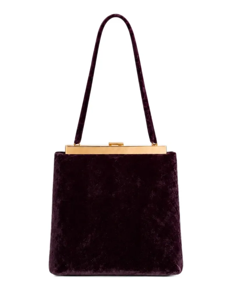 Alberta Ferretti Mini-Tasche mit Samtrahmen - Violett Violett