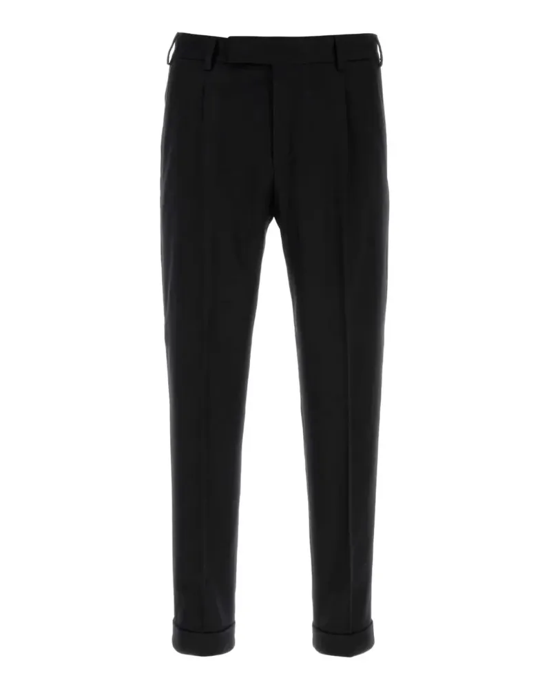 PT TORINO pleated turn-up trousers - Schwarz Schwarz
