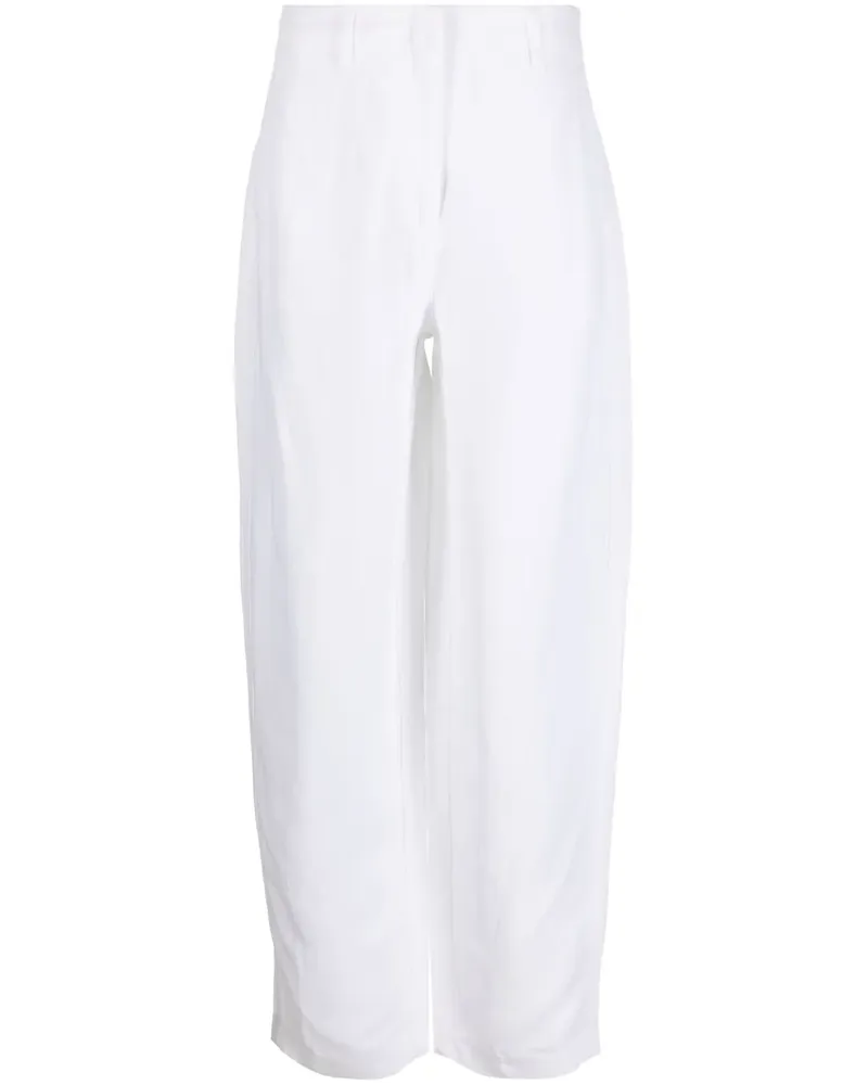 Emporio Armani Hose mit weitem Bein - Weiß Weiß