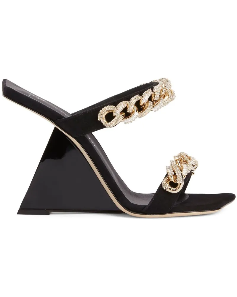 Giuseppe Zanotti Berenicee Chain Sandalen 105mm - Schwarz Schwarz