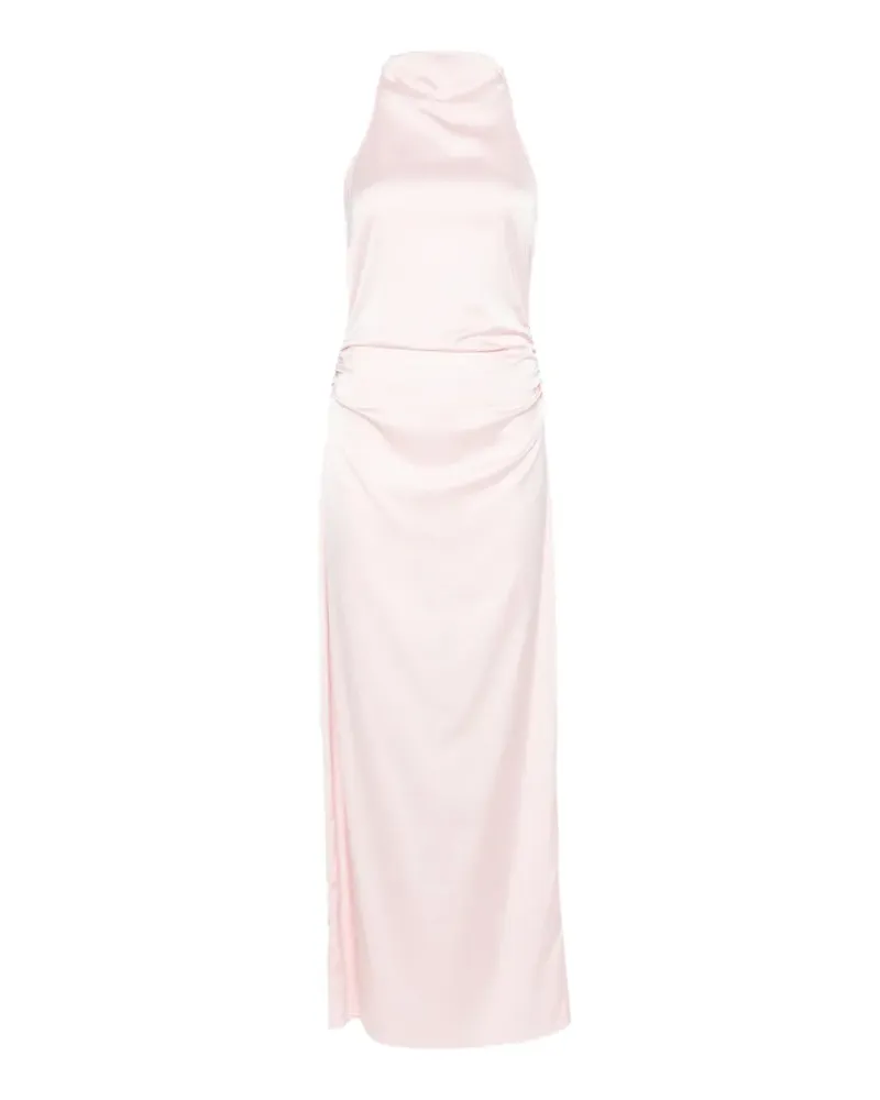ROTATE Birger Christensen Gerafftes Neckholder-Kleid - Rosa Rosa