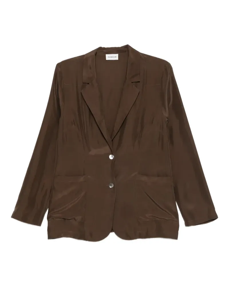 P.A.R.O.S.H. P.A.R.O H. Saxon Blazer mit aufgesetzter Tasche - Braun Braun