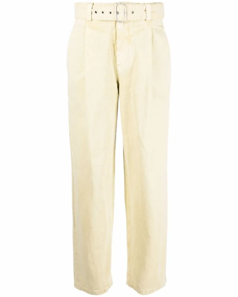 Jil Sander Hose mit Falten - Gelb Gelb