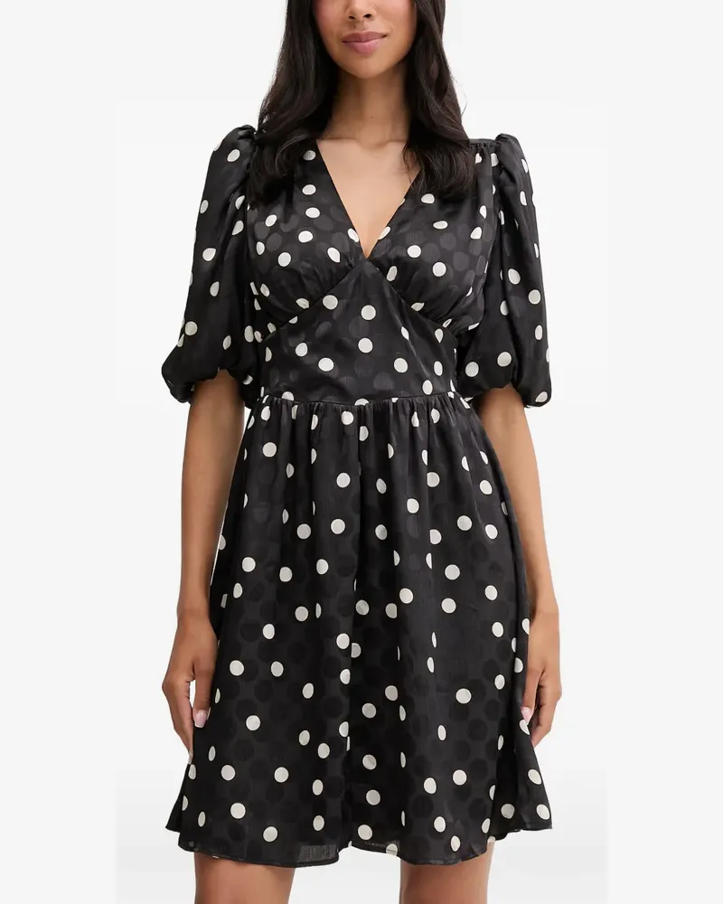 Morgan Minikleid mit Puffärmeln - Schwarz Schwarz