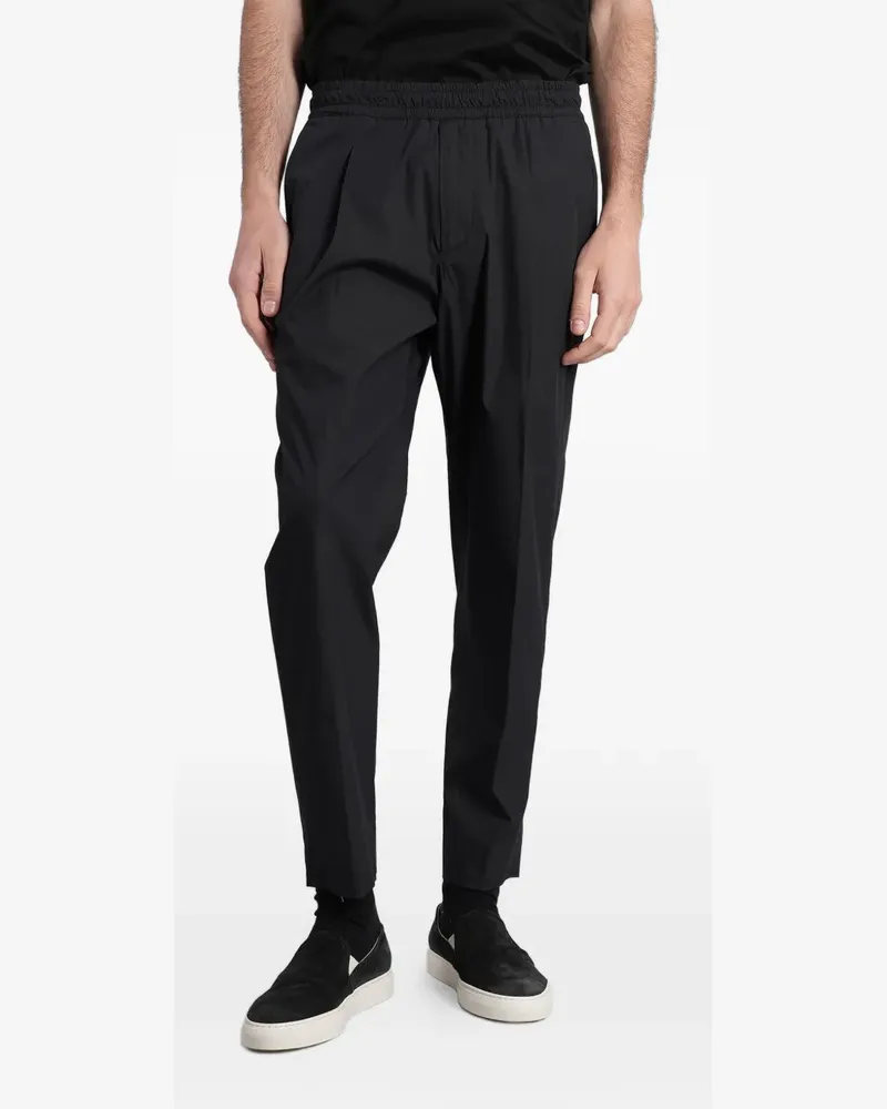 Low Brand Tokyo pleated elasticated-waist trousers - Schwarz Schwarz