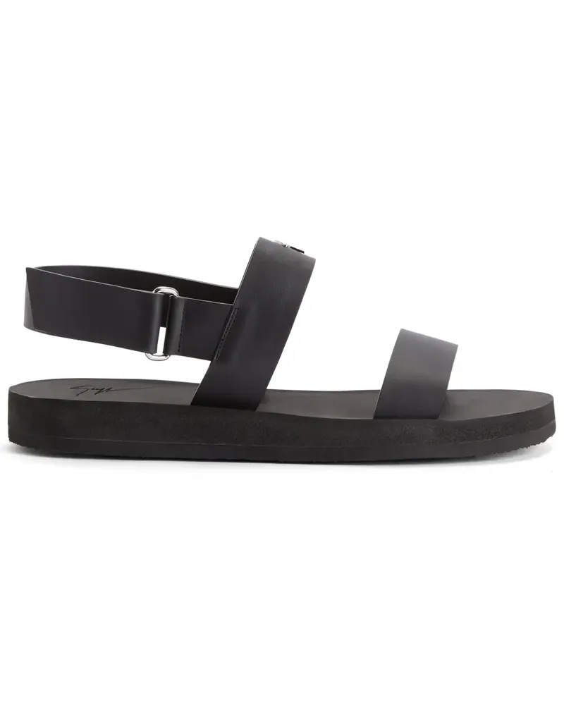 Giuseppe Zanotti Saiph Sandalen mit Logo-Schild - Schwarz Schwarz