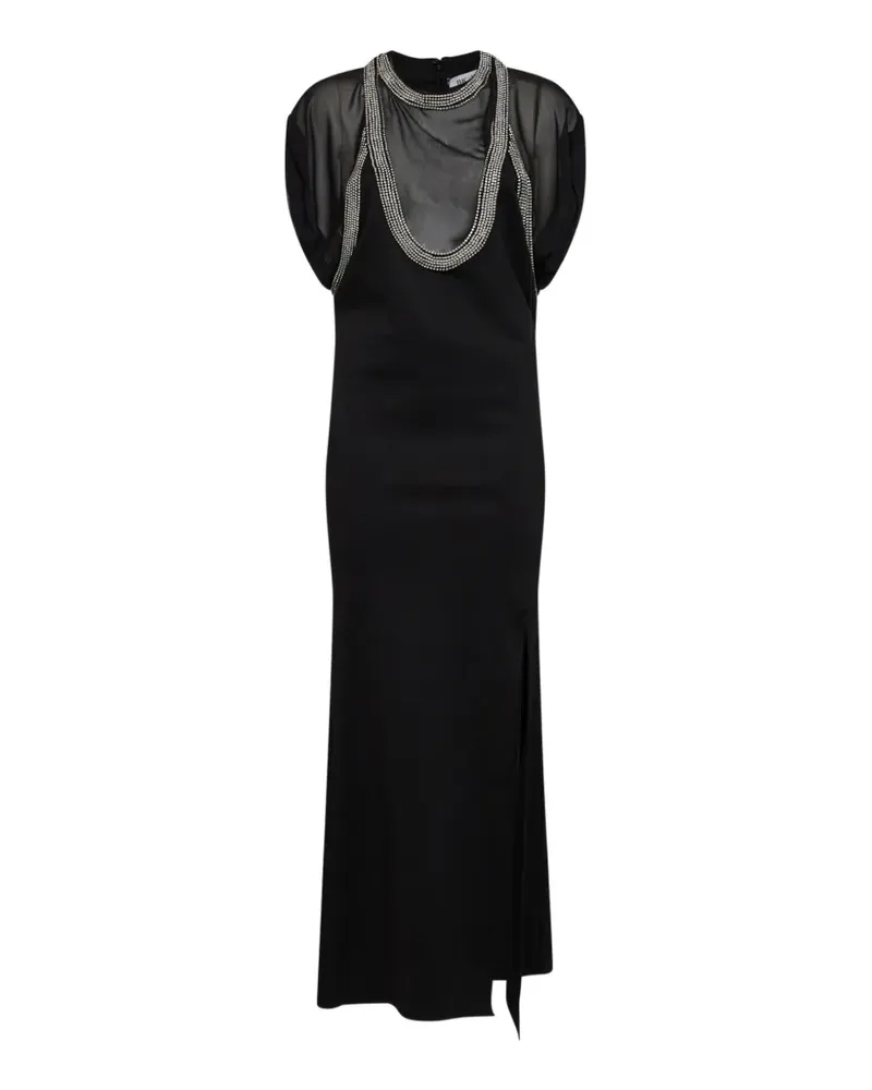 ATTICO Maxikleid im Layering-Look - Schwarz Schwarz