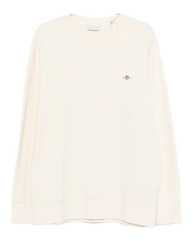 Gant textured logo sweatshirt - Nude Nude