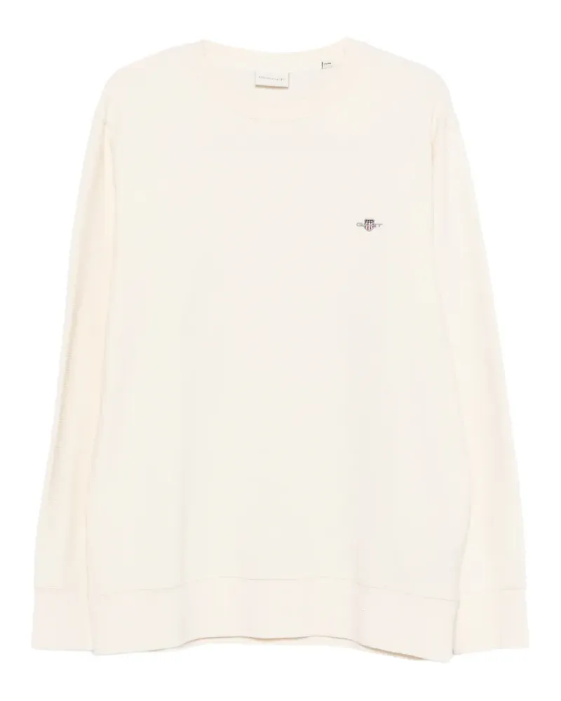 Gant textured logo sweatshirt - Nude Nude