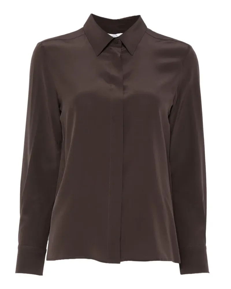 LARDINI Zira concealed-front shirt - Braun Braun