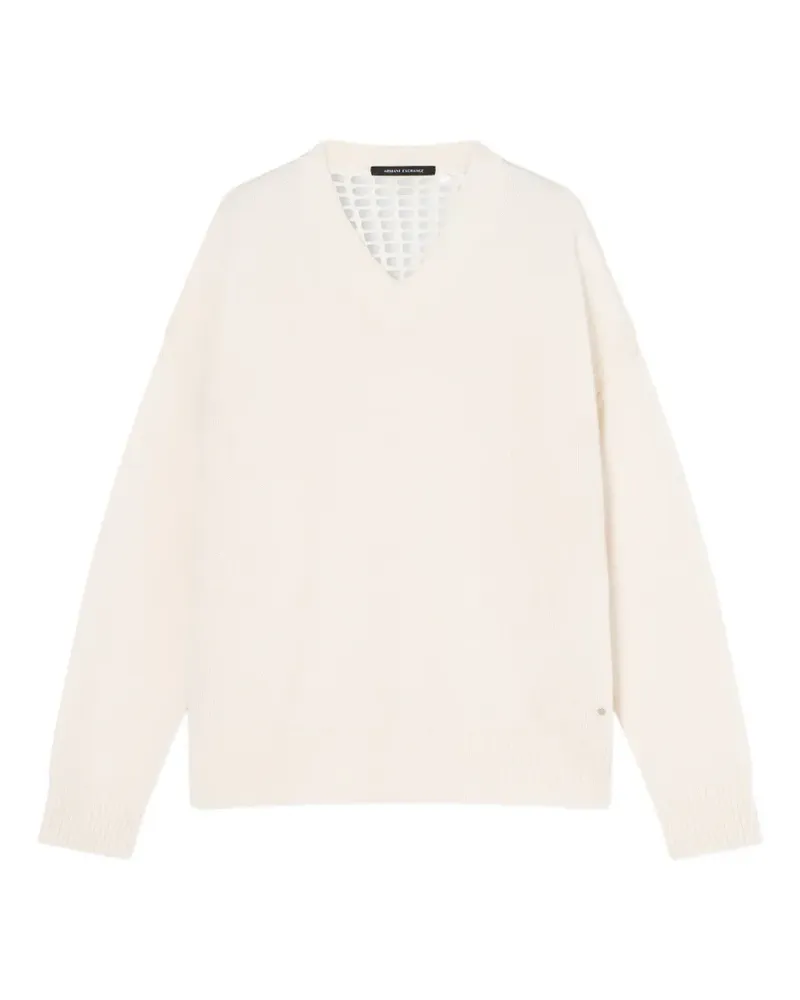 Armani Exchange Pullover mit V-Ausschnitt - Nude Nude