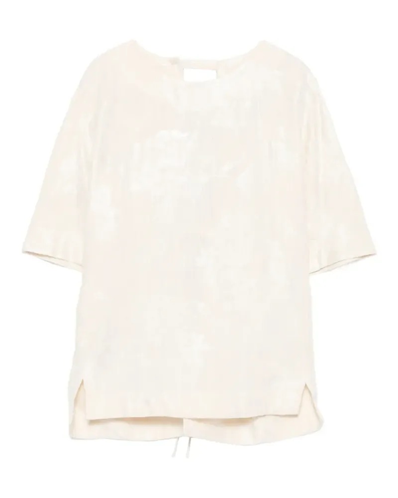 Department 5 Isley floral-detail open-back blouse - Nude Nude