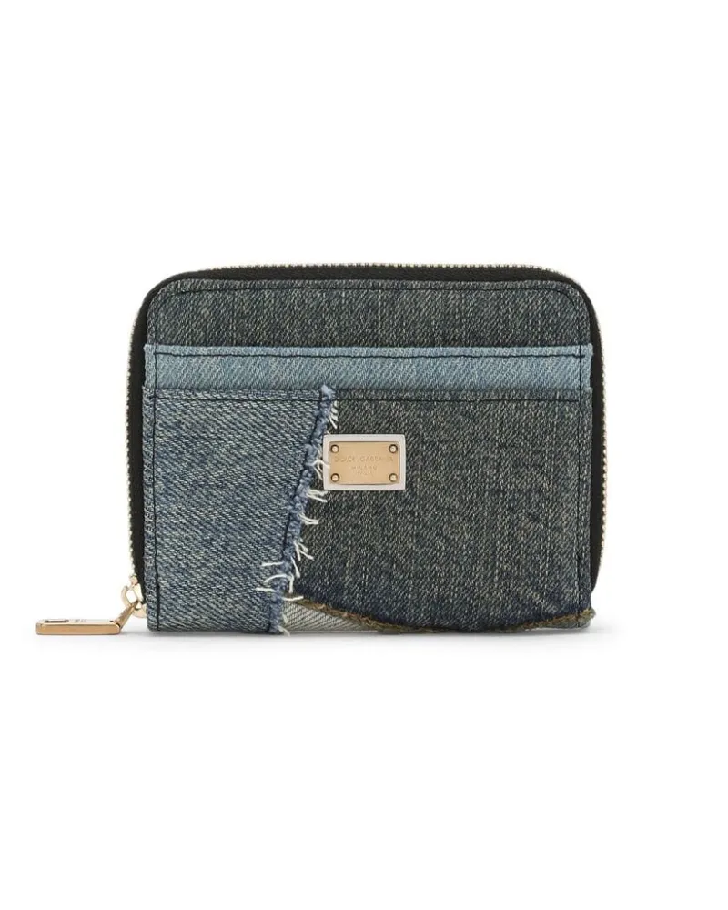 Dolce & Gabbana Portemonnaie im Patchwork-Look - Blau Blau