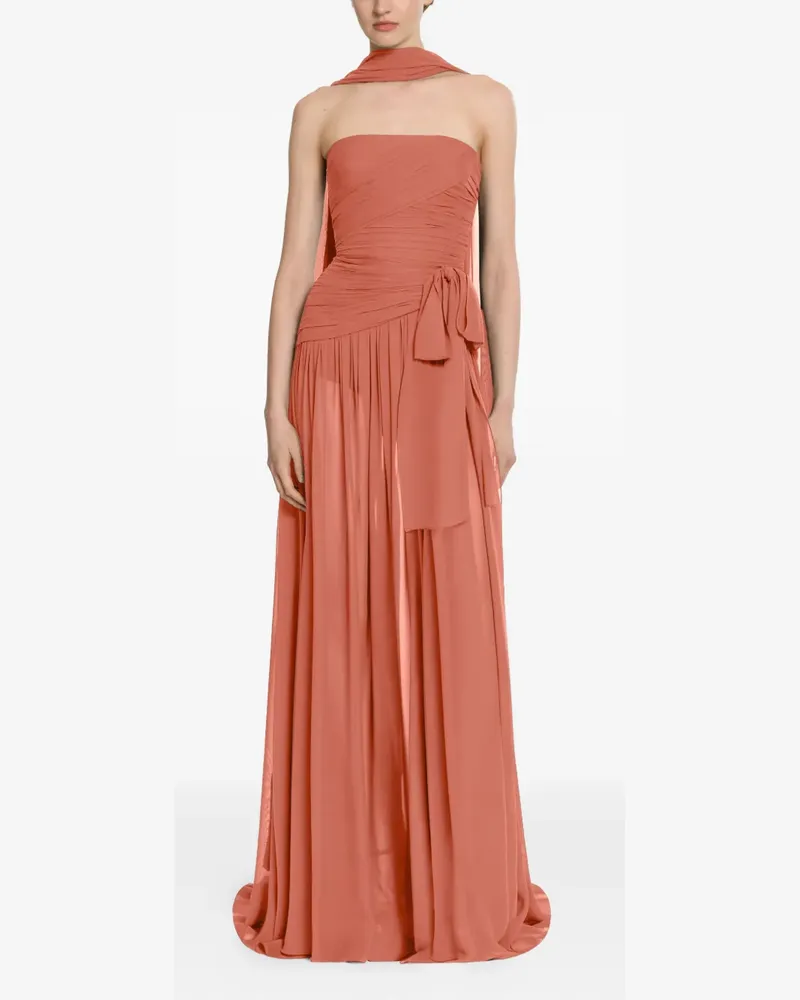 Elie Saab Maxikleid aus Seide - Rosa Rosa