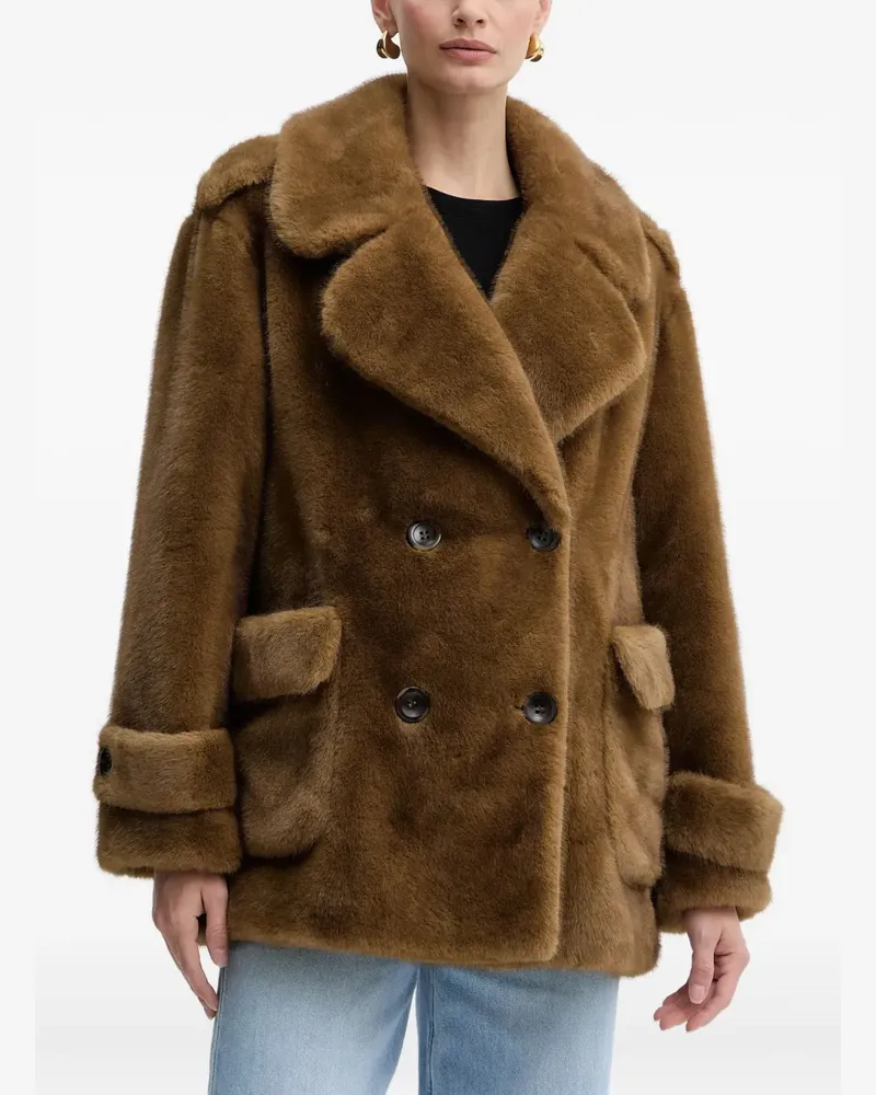 Luisa Spagnoli double-breasted pocket coat - Braun Braun