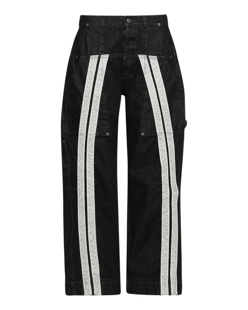 RRR123 Jeans mit Streifendetail - Schwarz Schwarz