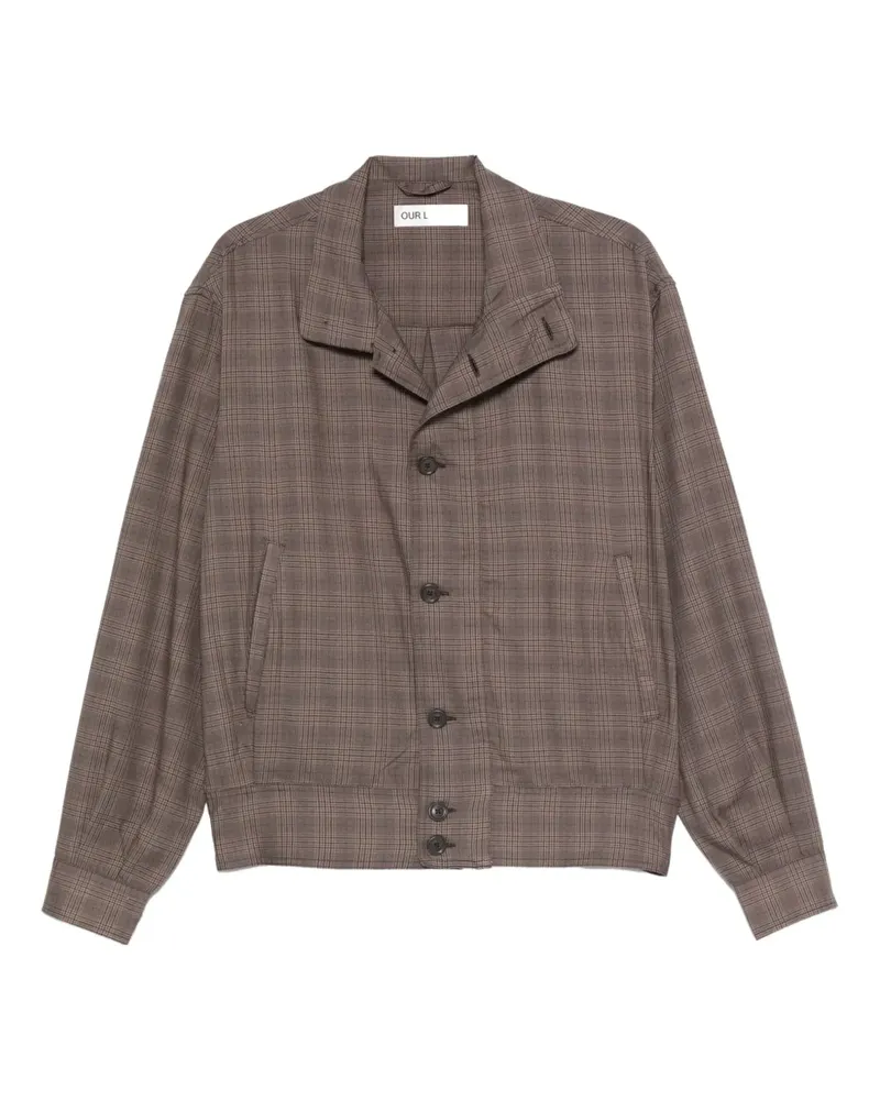 Our Legacy Karierte Glen Bomberjacke - Braun Braun