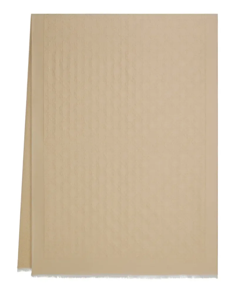 Ferragamo Gancini Jacquard-Stola mit Lurex - Nude Nude