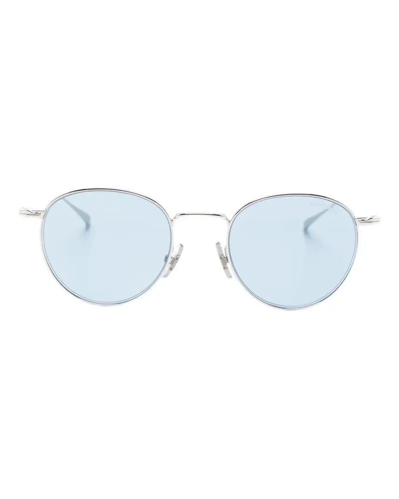 Montblanc Sonnenbrille mit rundem Gestell - Silber Silber