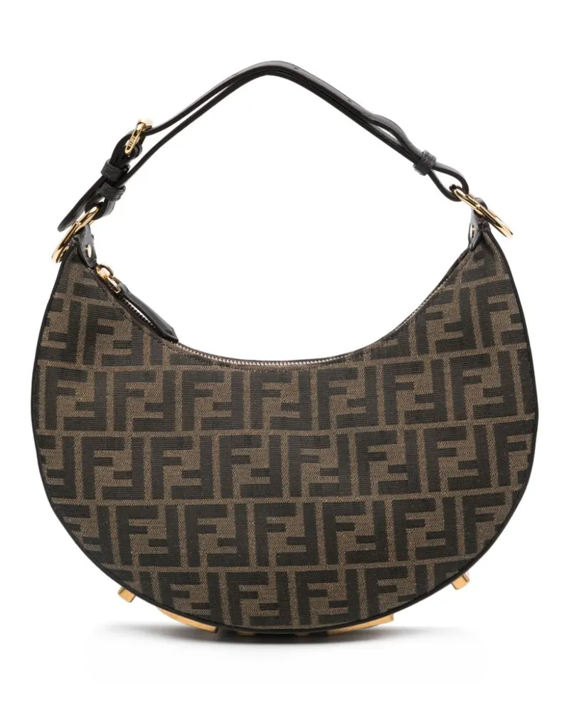 Fendi Kleine graphy Schultertasche - Braun Braun