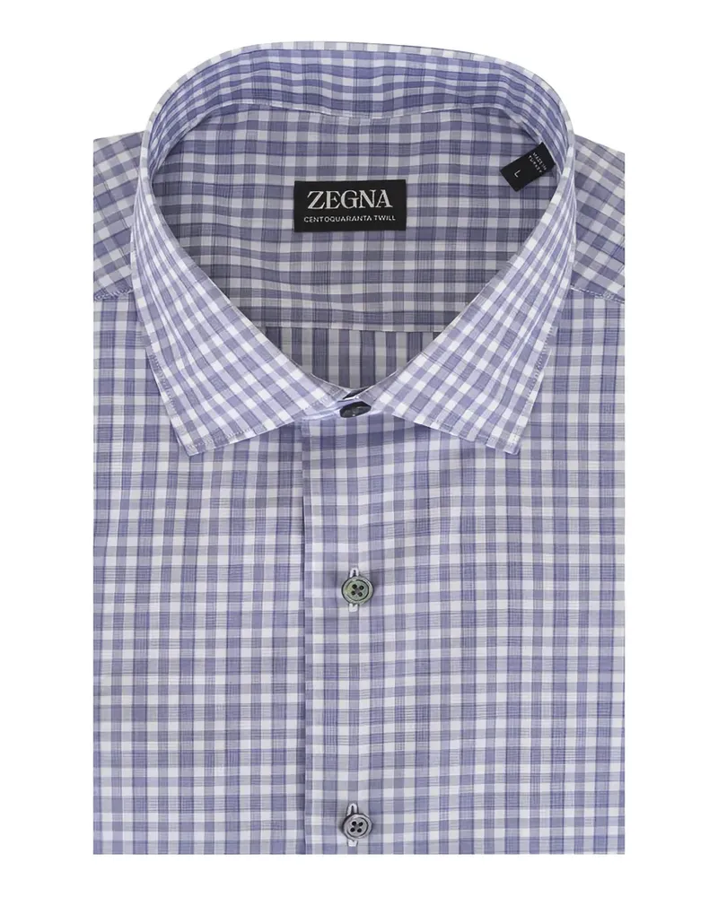 Ermenegildo Zegna check-pattern shirt - Blau Blau