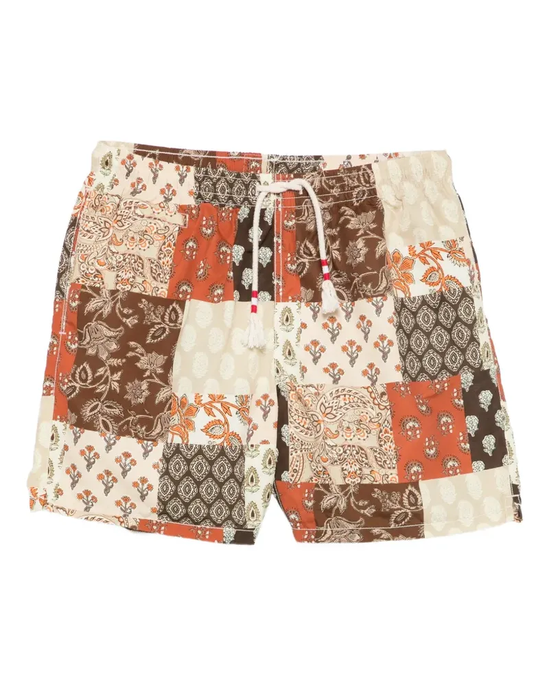MC2 Saint Barth Caprese patchwork swim shorts - Nude Nude