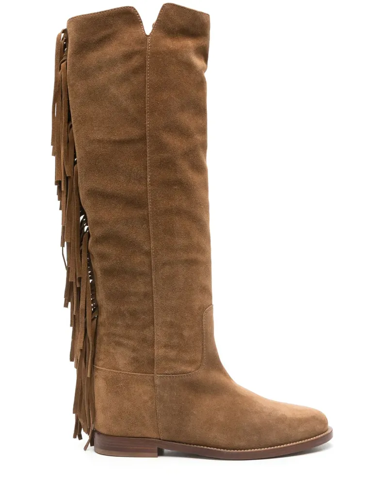 Via Roma 15 Stiefel aus Wildleder - Braun Braun