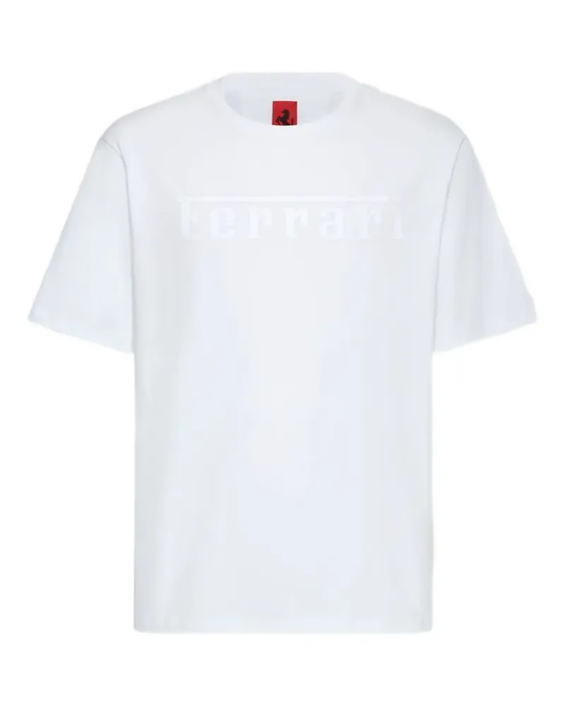 Ferrari T-Shirt mit Logo-Print - Weiß Weiß