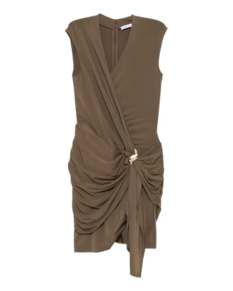 Ferragamo knot-detail ruched dress - Braun Braun