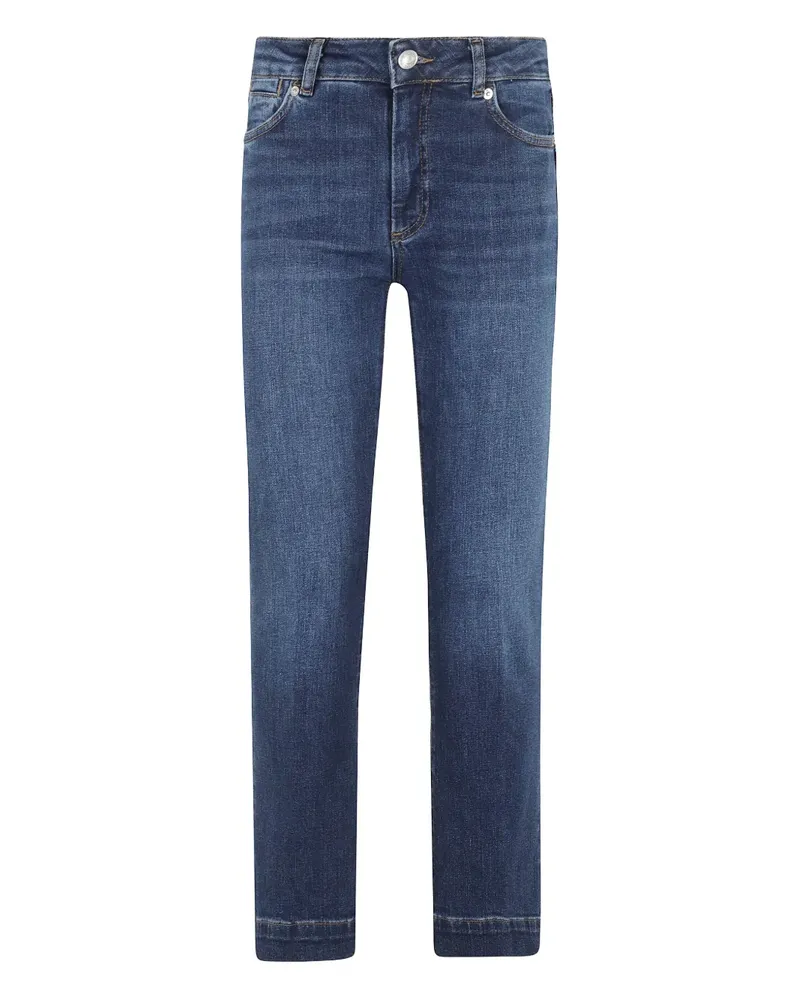 SPORTMAX Straight-Leg-Jeans mit Logo-Patch - Blau Blau