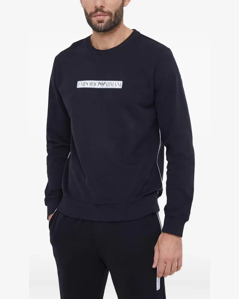 Emporio Armani Sweatshirt mit Rundhalsausschnitt - Schwarz Schwarz