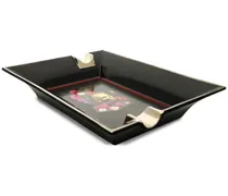 Memento Mori Aschenbecher aus Porzellan (22cm x 17cm) - Schwarz